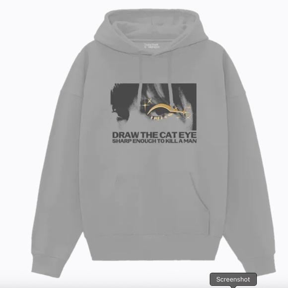Taylor Swift Tops - Taylor Swift Midnights Hoodie Gray Draw The Cat Eye NEW
